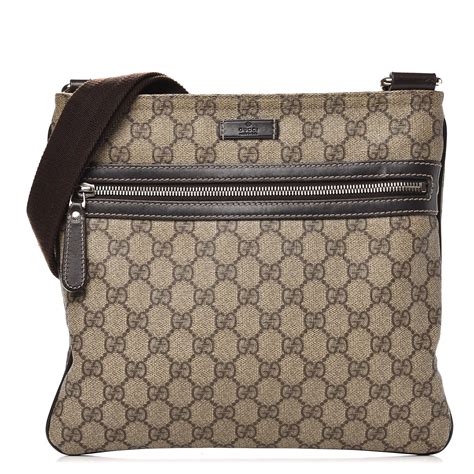 gucci gg supreme monogram small messenger bag dark brown|neo vintage gg medium messenger.